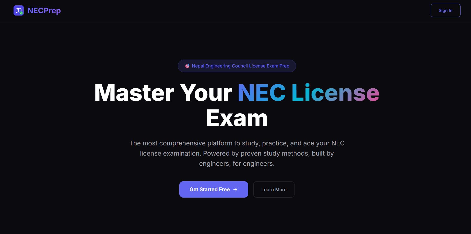 NECPrep - NEC License Exam Preparation Platform